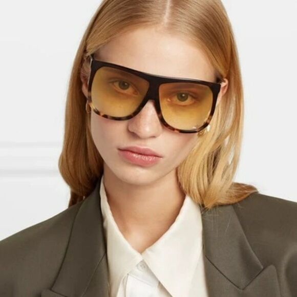 NEW Loewe LW40001F FILIPA 56E Dark Havana Blond Brown Shield Women Sunglasses main image 9
